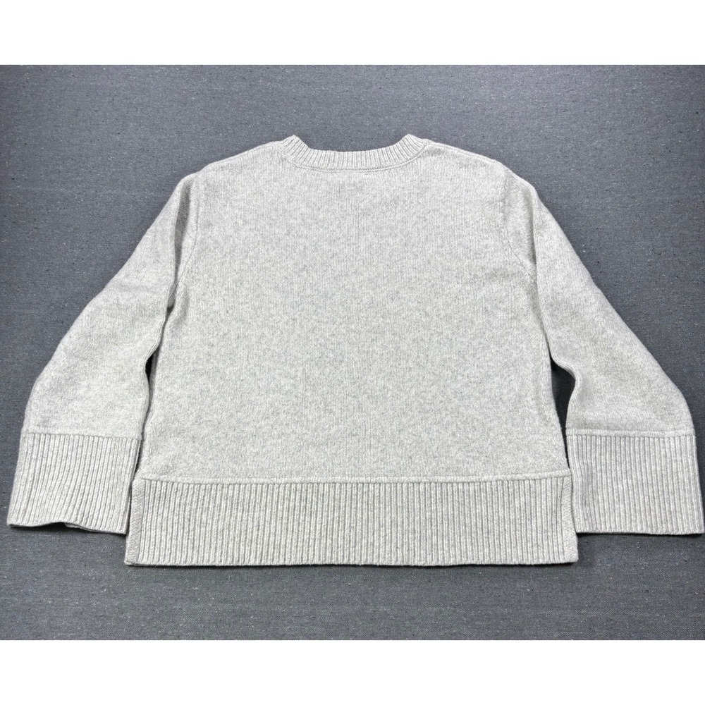 Rachel Zoe Sweater Womens Medium Gray Crewneck Ribbed‎ Knit Long Sleeve - Picture 2 of 7